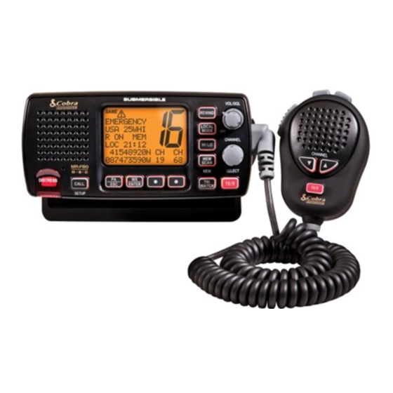Cobra Marine MARINE MR F80B-D Owner's Manual