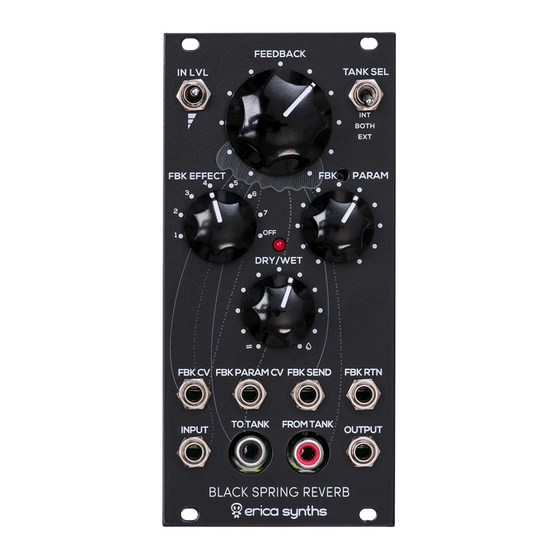 Erica Synths Black Series Quick Start Manual