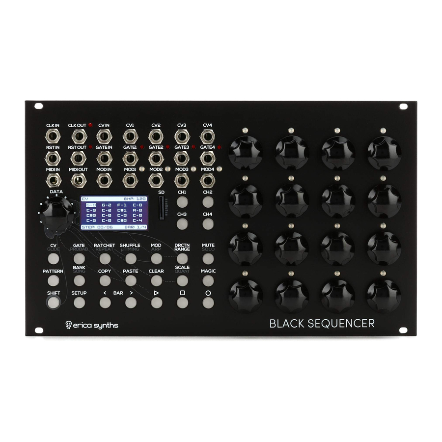 Erica Synths Black Sequencer, Black Series Manual