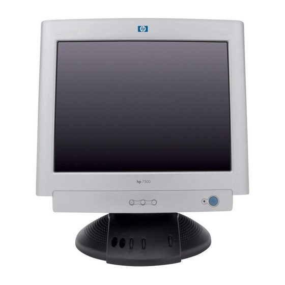 HP CRT Monitor s7500 Manuals