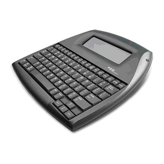 Alphasmart Neo Quick Manual