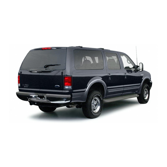 ford excursion owner's manual