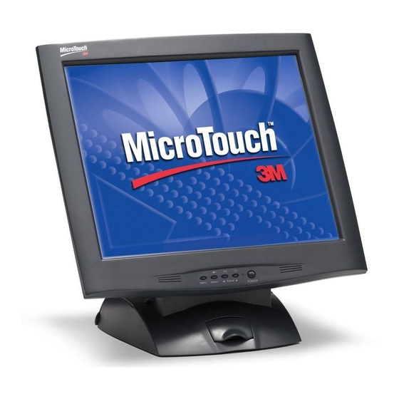 3M M1700SS - MICROTOUCH MONITOR USER MANUAL | ManualsLib