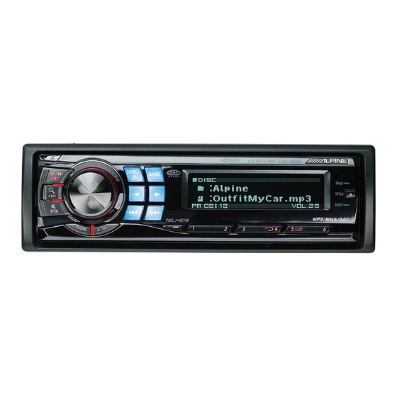 ALPINE CDA 9885 CAR RECEIVER OWNER