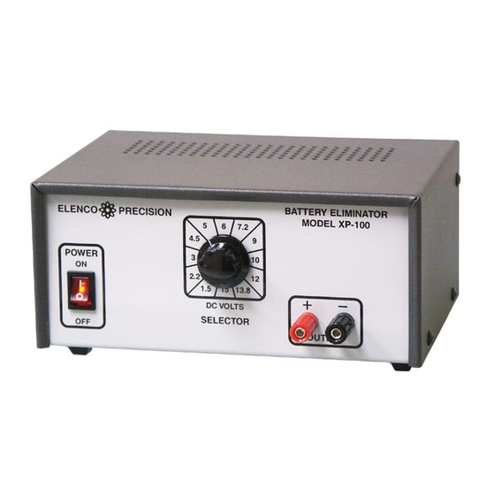 ELENCO ELECTRONICS XP100 POWER SUPPLY INSTRUCTION MANUAL ManualsLib