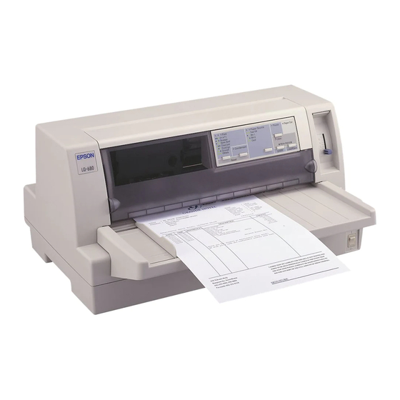 EPSON LQ-680PRO PRINTER USER MANUAL | ManualsLib