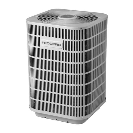 FEDDERS C1018BBD AIR CONDITIONER INSTALLATION, OPERATION AND