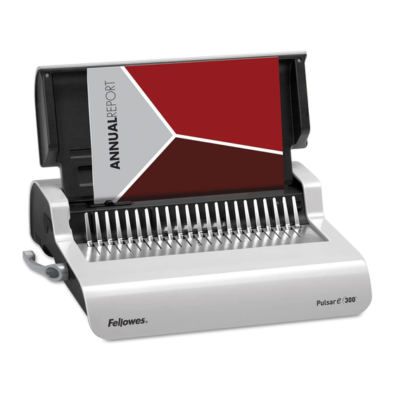 FELLOWES PULSAR 300 BINDING MACHINE USER MANUAL ManualsLib