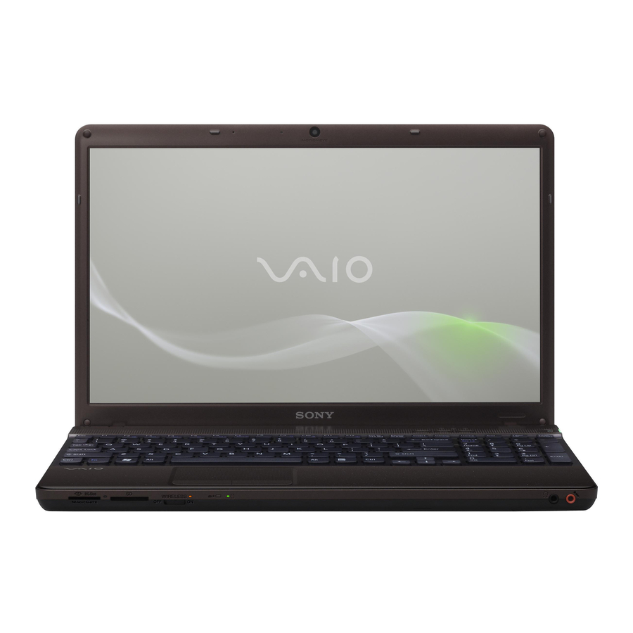 SONY VAIO VPCEE31FX/T LAPTOP SPECIFICATIONS ManualsLib