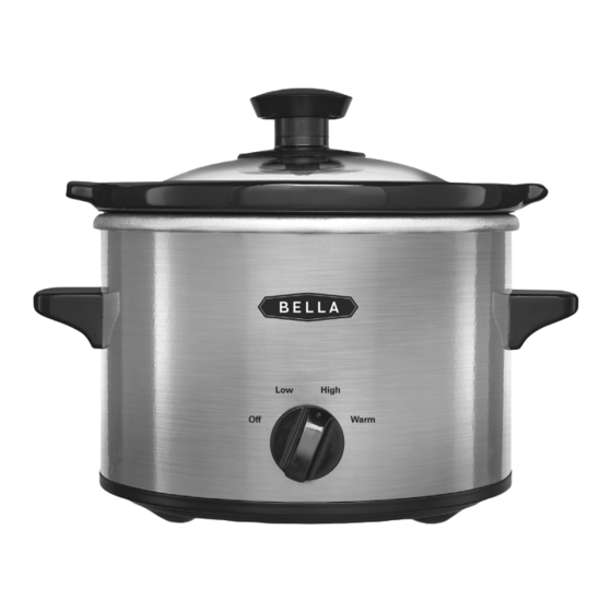 Bella 17170 Slow Cooker Stainless Manuals