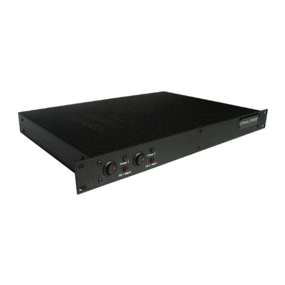 Optimal Power OPR Power Series Quick Start Manual