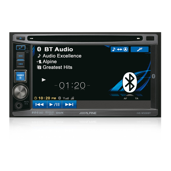 ALPINE IVE-W530BT QUICK REFERENCE MANUAL Pdf Download | ManualsLib