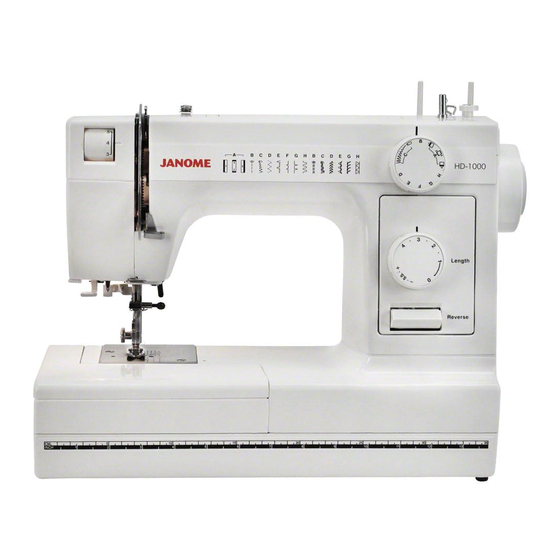 Janome HD-1000 HD1000 Heavy Duty Sewing Machine OWNER'S INSTRUCTION MANUAL