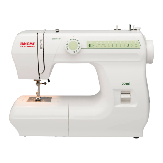 Janome 2206 Instruction Manual Pdf Download Manualslib