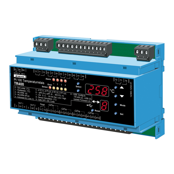 ZIEHL TR400 OPERATING MANUAL Pdf Download ManualsLib