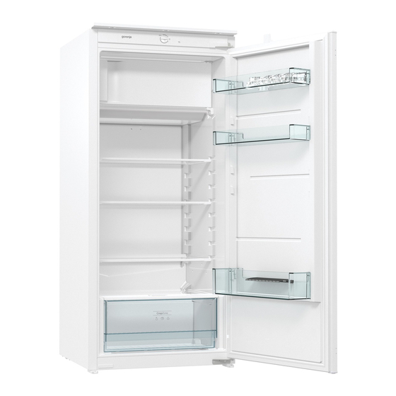 Gorenje RBI4121E1 Built-in refrigerator Manuals