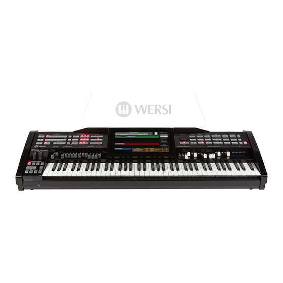 Wersi Sonic OAX1 Operation Manual