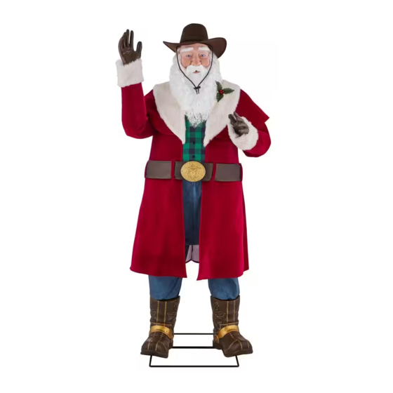 Home Accents Holiday Cowboy Santa 23SV24017 Easy Assembly And Operation Instructions
