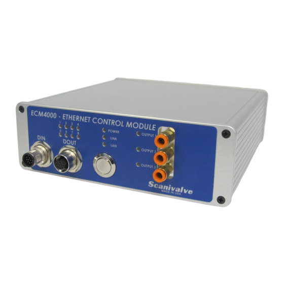 Scanivalve ECM4000 Hardware And Software Manual