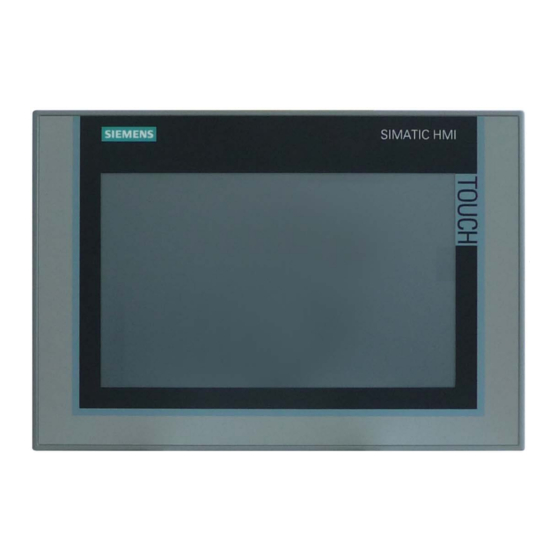 Siemens SIMATIC IPC277D Quick Install Manual