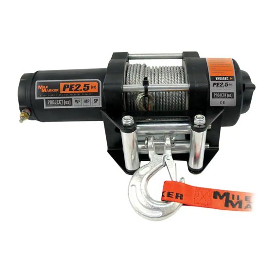 MILE MARKER PE2.5 INSTALLATION AND OPERATOR'S MANUAL Pdf Download