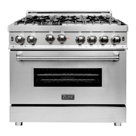 ZLINE RG SERIES INSTALLATION MANUAL AND USER'S MANUAL Pdf Download