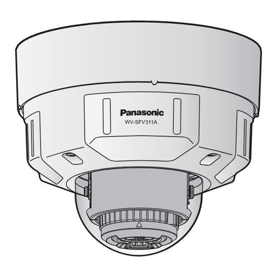 Panasonic WV-SFR311A Important Information Manual