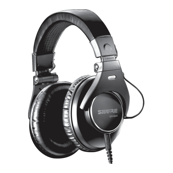 Shure SRH840 Manual