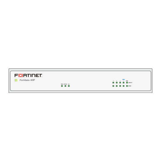 Fortinet FortiGate 40F Series Quick Start Manual