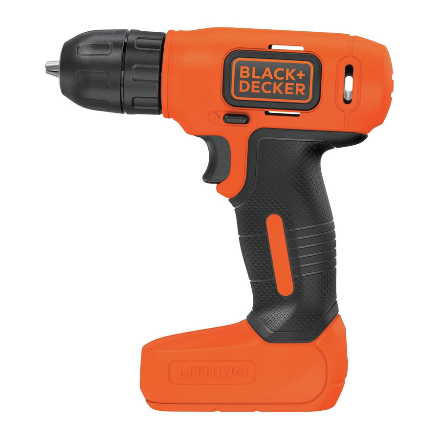 Black+Decker BDCD8C Cordless Drill/Driver Manuals