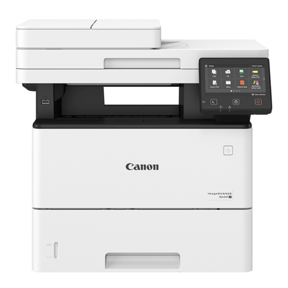 CANON IMAGERUNNER 1643IF II SETUP MANUAL Pdf Download | ManualsLib