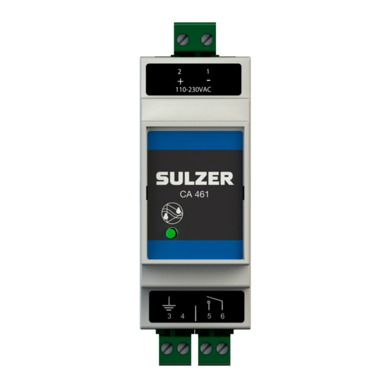 Sulzer CA 461 Installation Manual