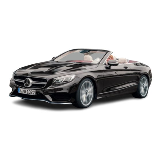 Mercedes-Benz S-Class Cabriolet 2019 Owner's Manual