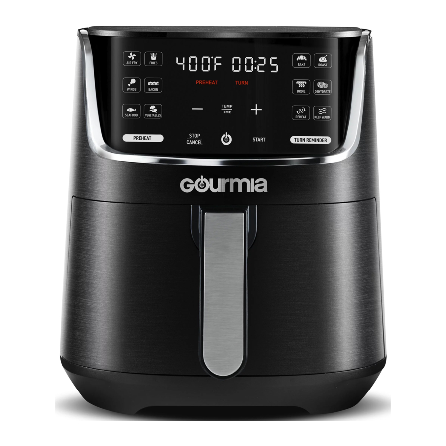Gourmia GAF414 - 4-Qt Digital Air Fryer with Guided Cooking Manual