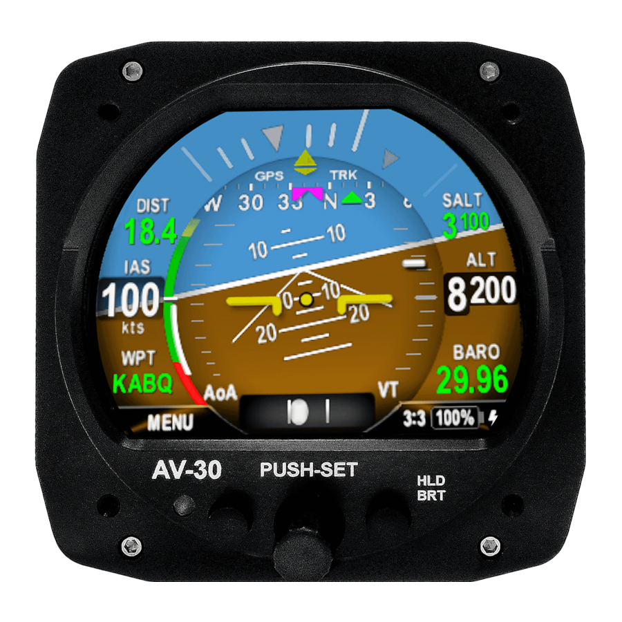 uAvionix AV-30-E Quick Reference Card