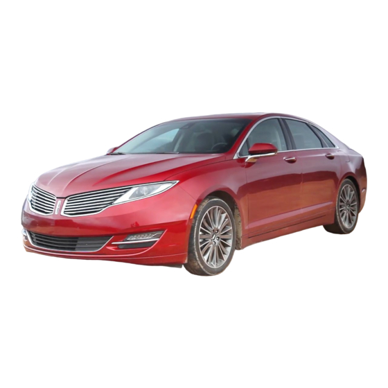 Lincoln MKZ HYBRID 2016 Quick Reference Manual