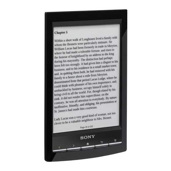 SONY READER PRS-T1 USER MANUAL Pdf Download | ManualsLib