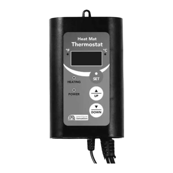 GREENHOUSE SENSATION HEAT MAT THERMOSTAT INSTRUCTION MANUAL Pdf