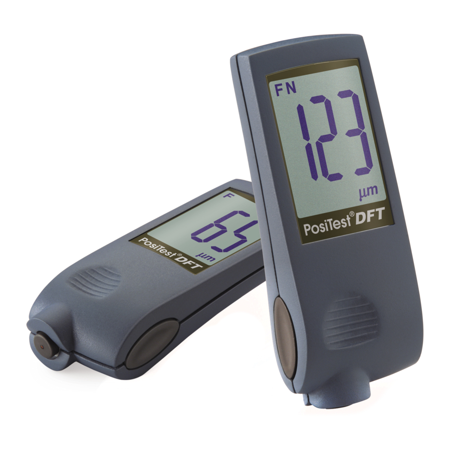 DeFelsko PosiTest DFT - Coating Thickness Gage Manual
