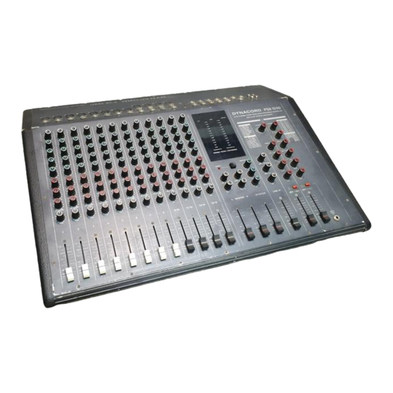 Dynacord 12/16 Channel Power Mixer PSX 1250 Manuals
