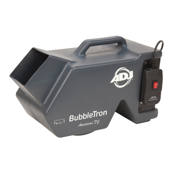 ADJ BubbleTron User Instructions