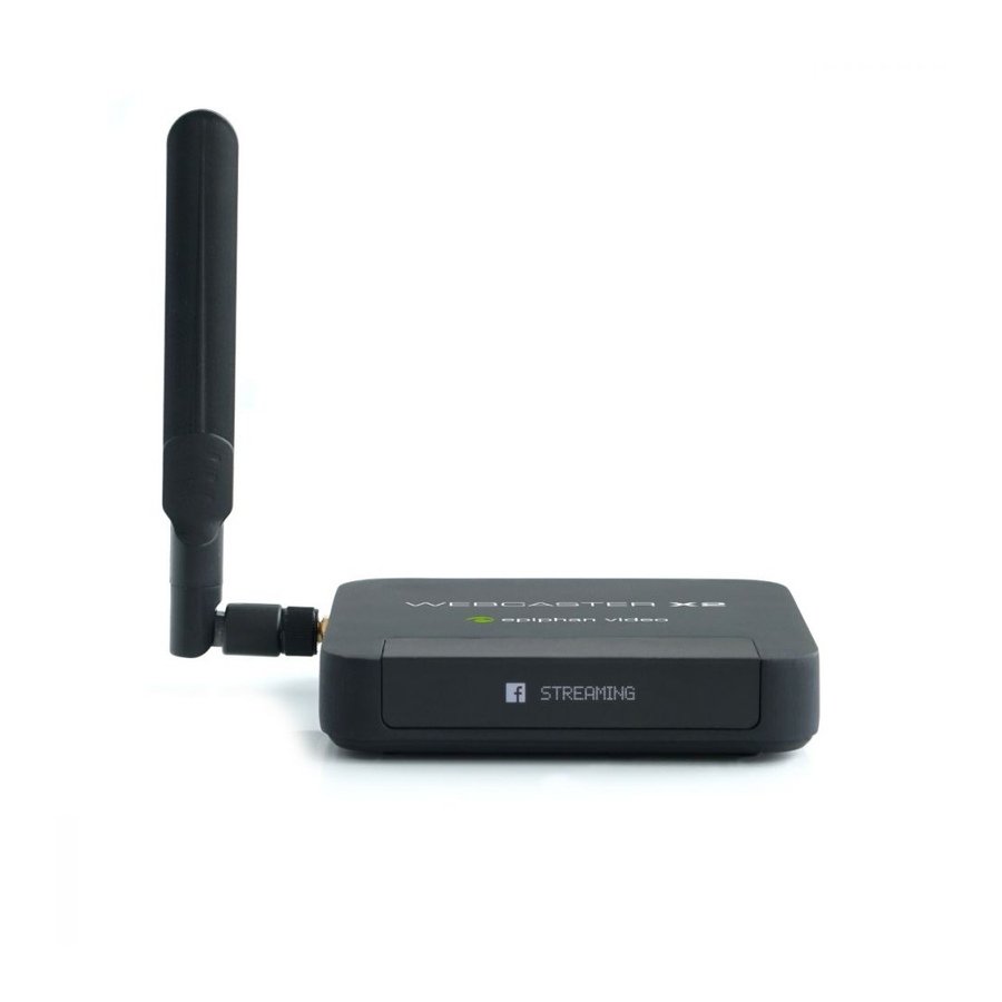 epiphan video Webcaster X2 Quick Start Manual