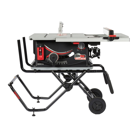 SawStop JOBSITE SAW PRO Manual