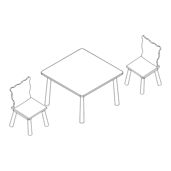 Delta Childrens Products TABLE & 2 CHAIR SET Assembly Instructions