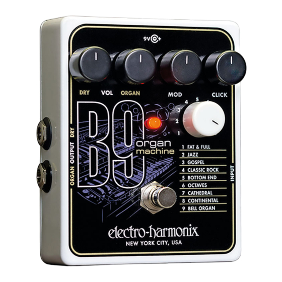 ELECTROHARMONIX EHX B9 MANUAL Pdf Download ManualsLib