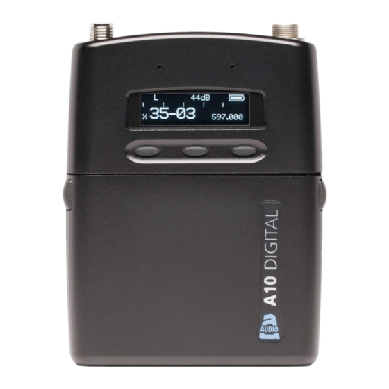 Sound Devices AUDIO A10-TX User Manual
