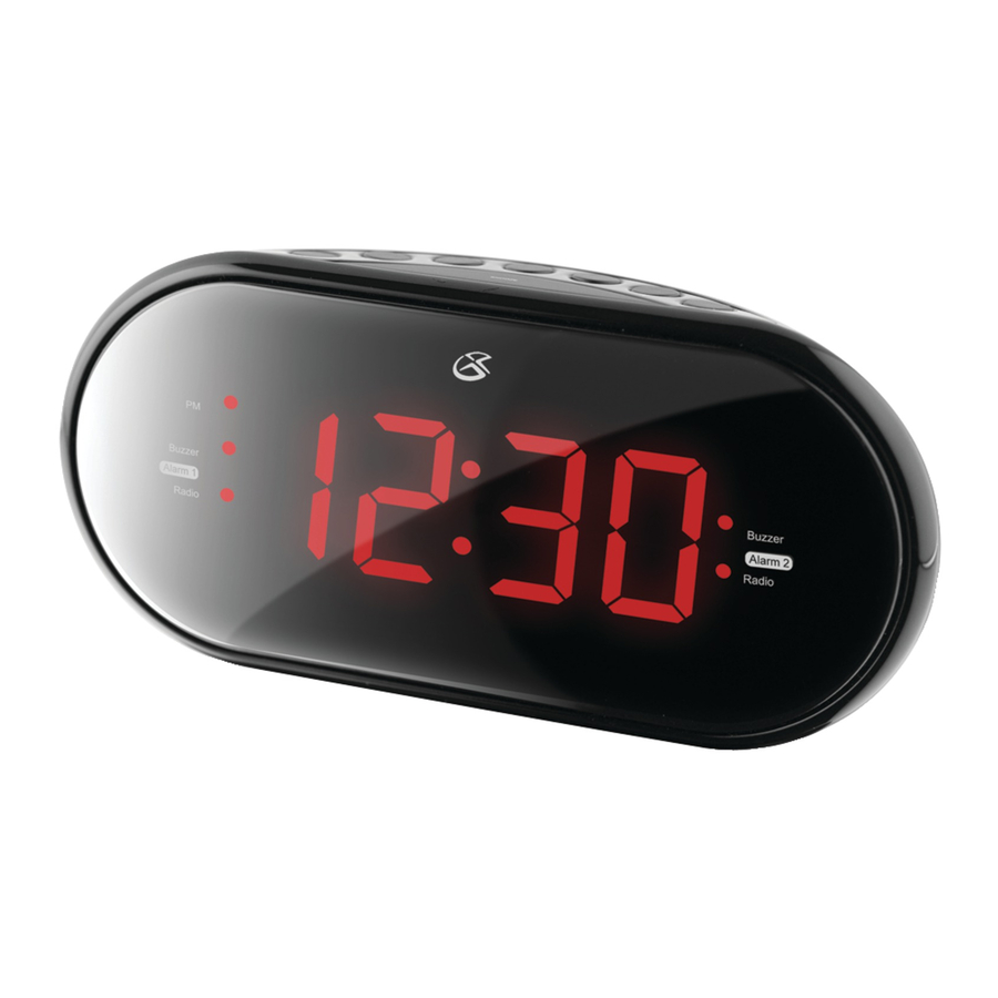 gpx alarm clock manual