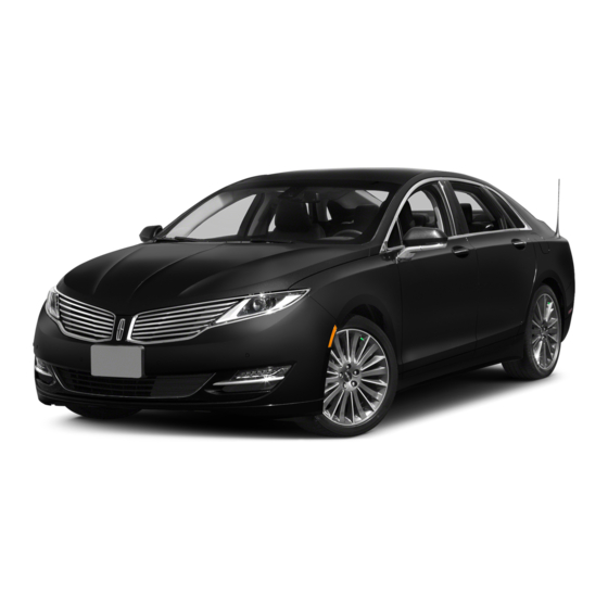 Lincoln MKZ 2015 Owner's Manual