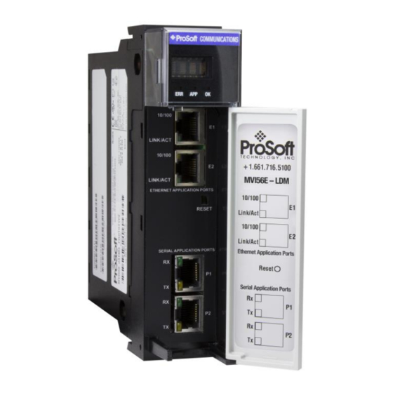 ProSoft Technology MVI56E-LDM-MQTT Quick Start Manual