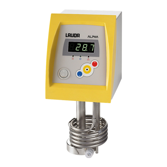 LAUDA ALPHA OPERATING INSTRUCTIONS MANUAL Pdf Download ManualsLib